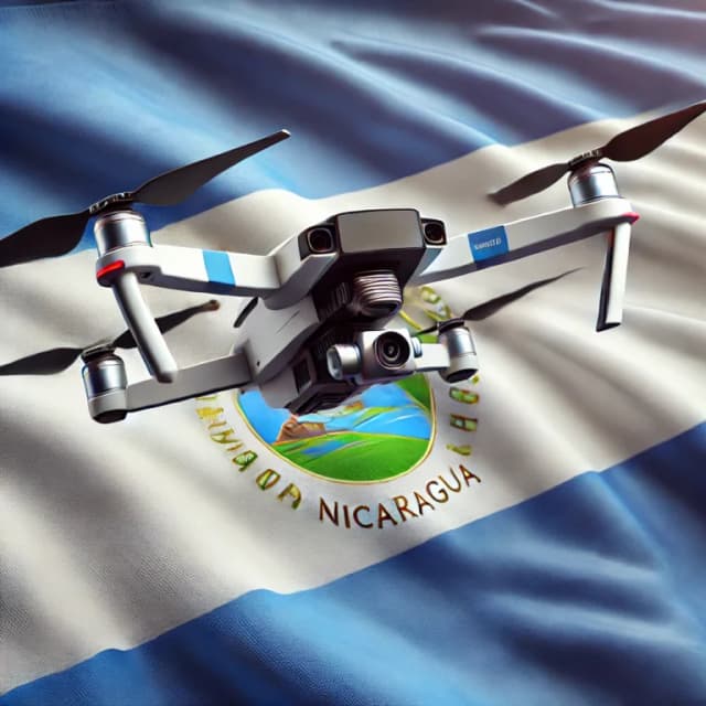 Drohnengesetze Nicaragua - Flagge mit Drohne