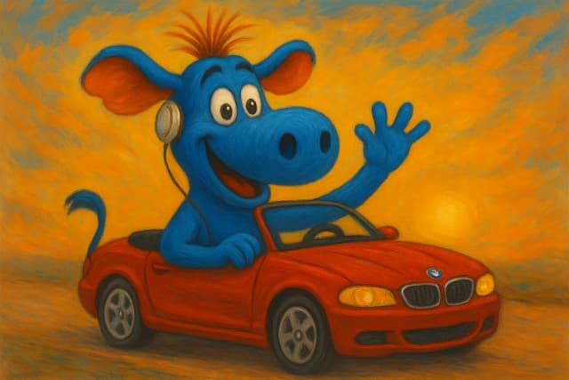 Reparaturkostenversicherung Maskottchen mit BMW